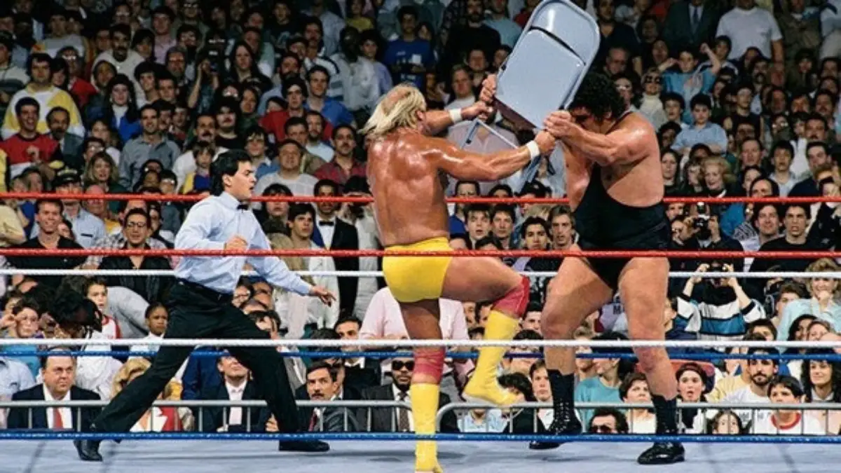 Hulk hogan andre the giant wrestlemania iv